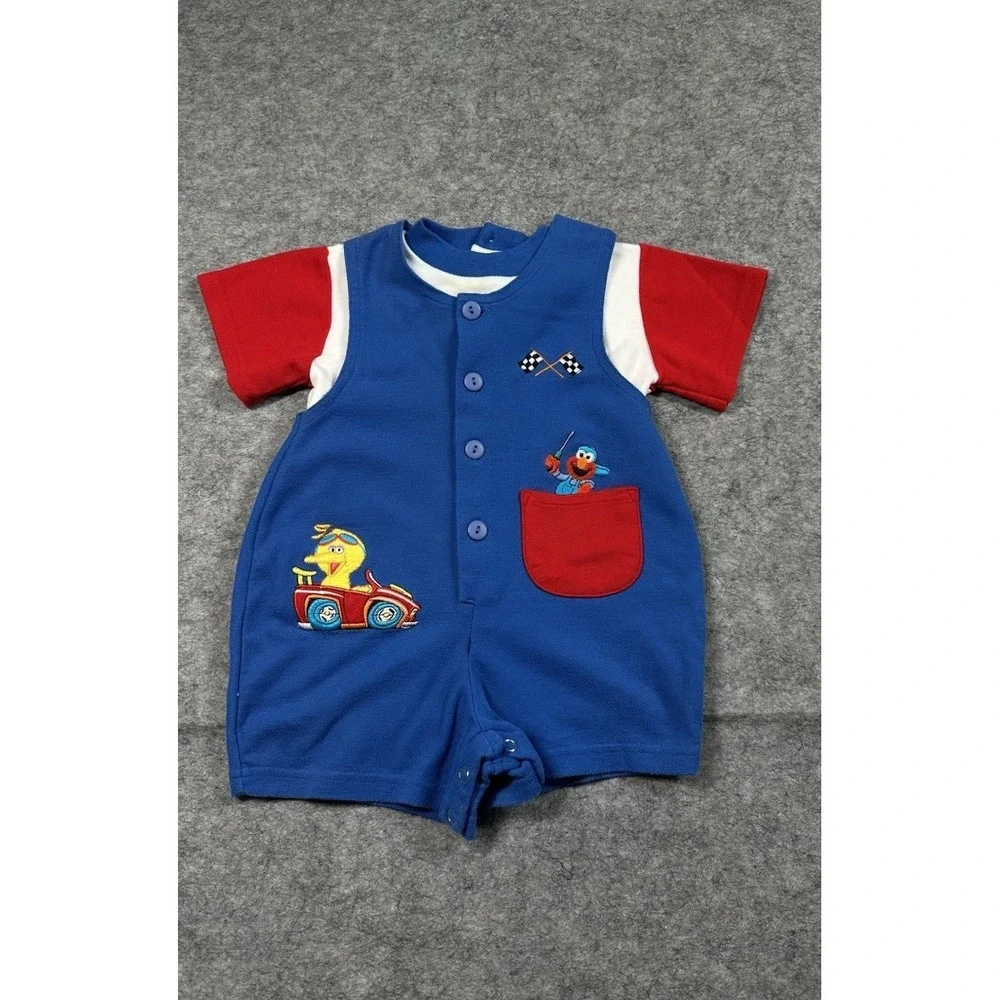 Vintage Y2K Sesame Street Kids Big Bird Elmo 18 Months